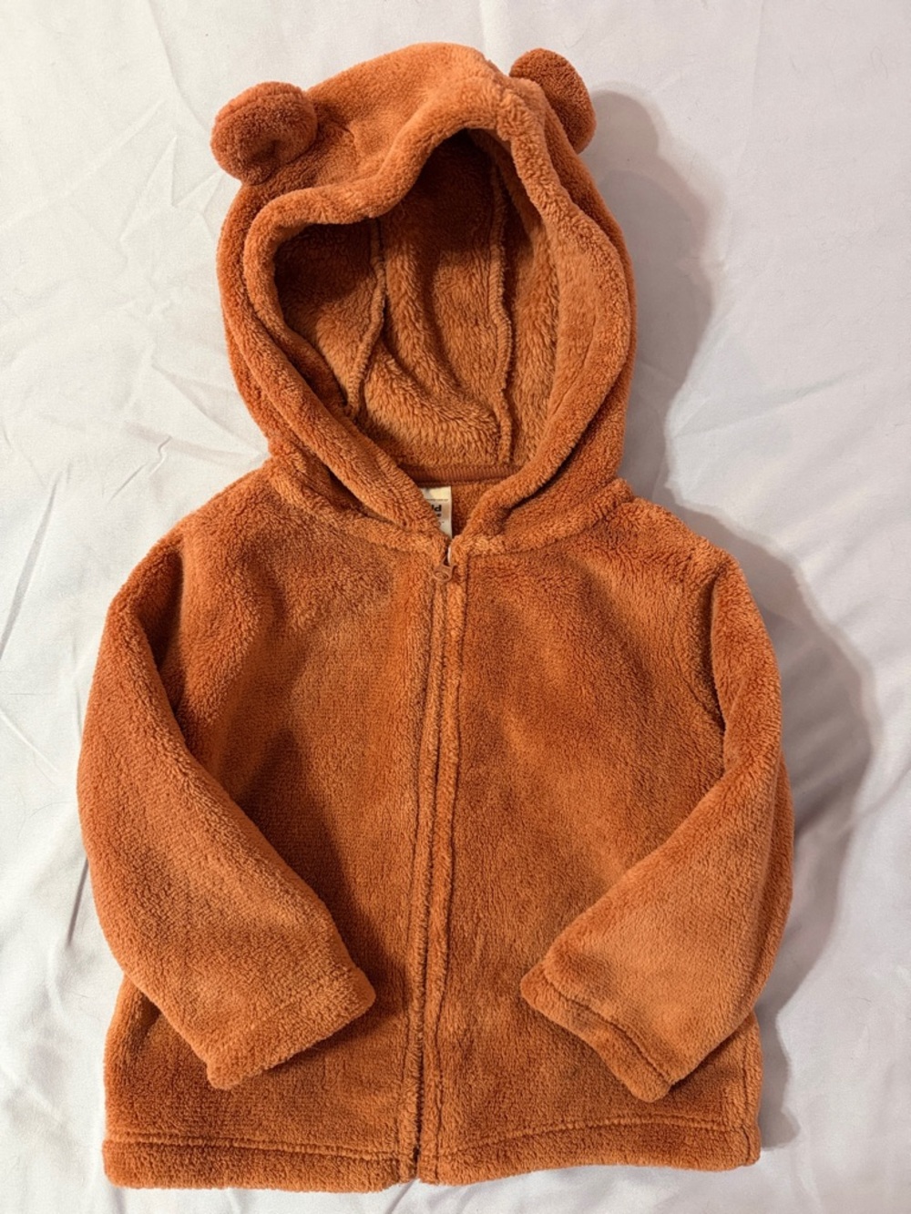 child of mine by Carters Baby Fleece Bear Ear Hoodie Jacket- Chestnut Brown 18 M